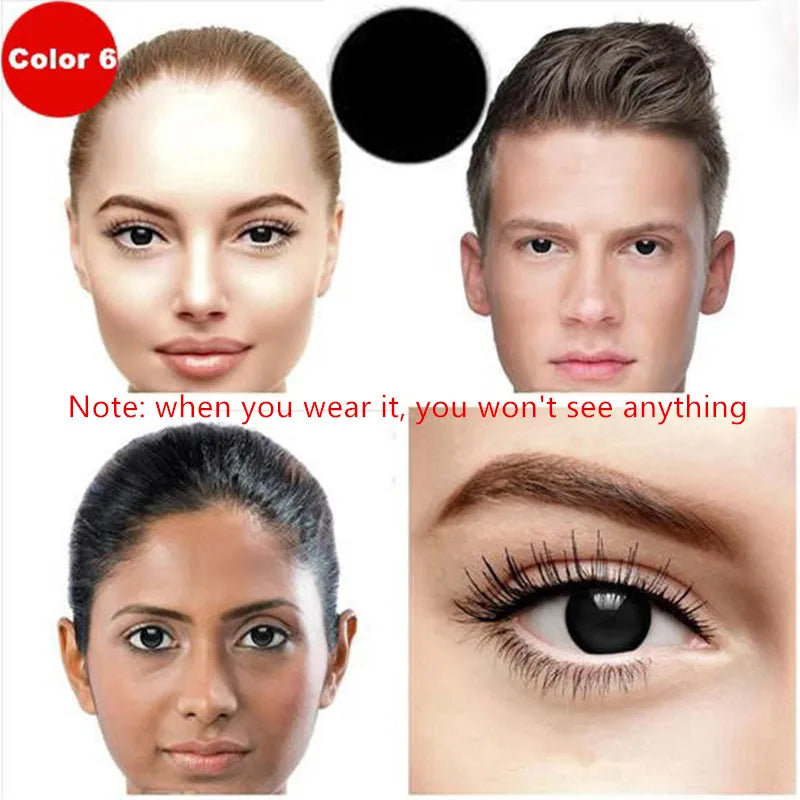 EYESHARE 1Pair Colored Contact Lenses for Eyes White Lenses Cosplay Contact Lenses Crazy Lenses Halloween Eyes Lens Black Lenses