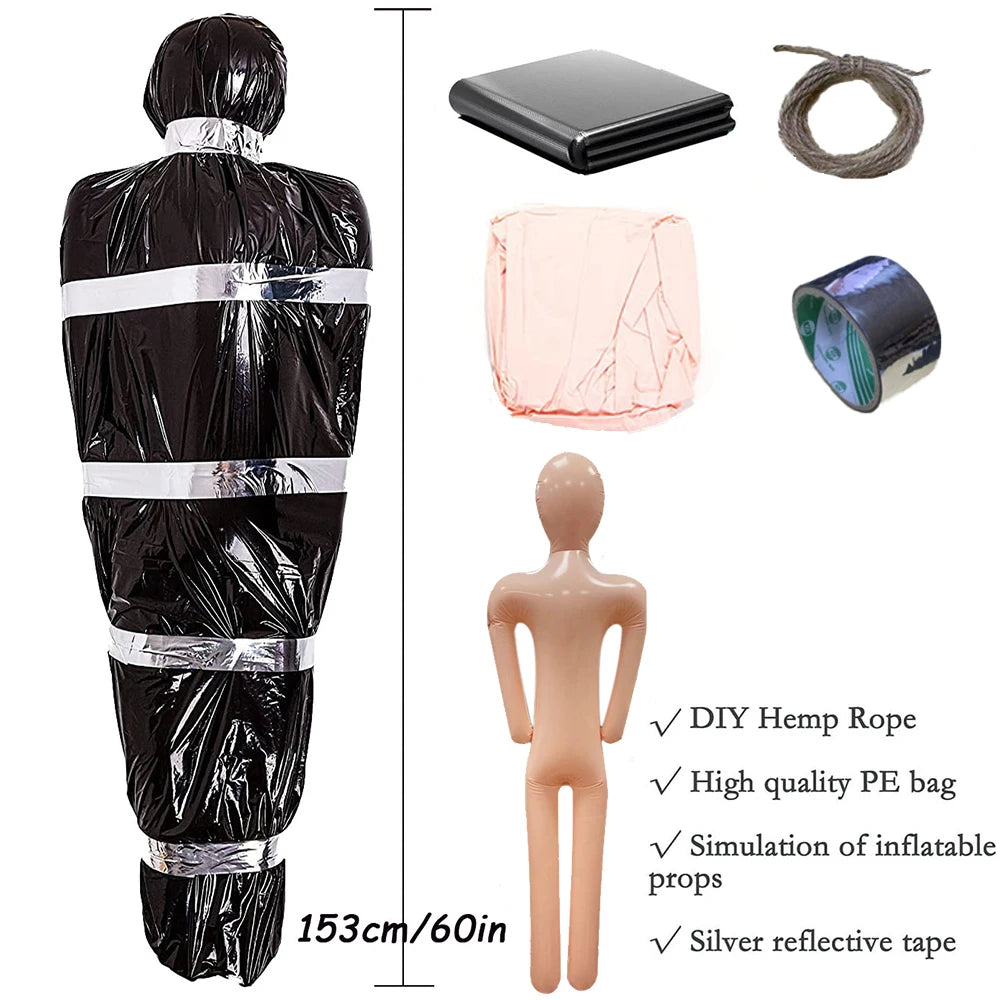 Halloween Horror Corpse Props Outdoor Courtyard Haunted House Scary Halloween Decor DIY Lifelike Dead Corpse Gauze Halloma Party