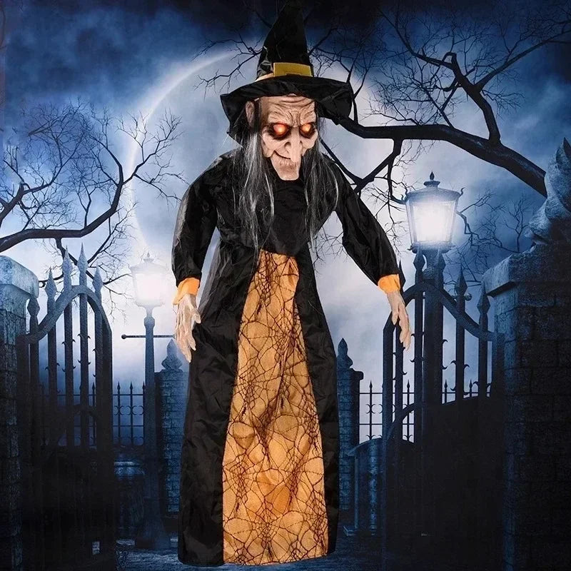 1Pc Halloween Witch Ghost Decor Horror Pendant Glowing Prank