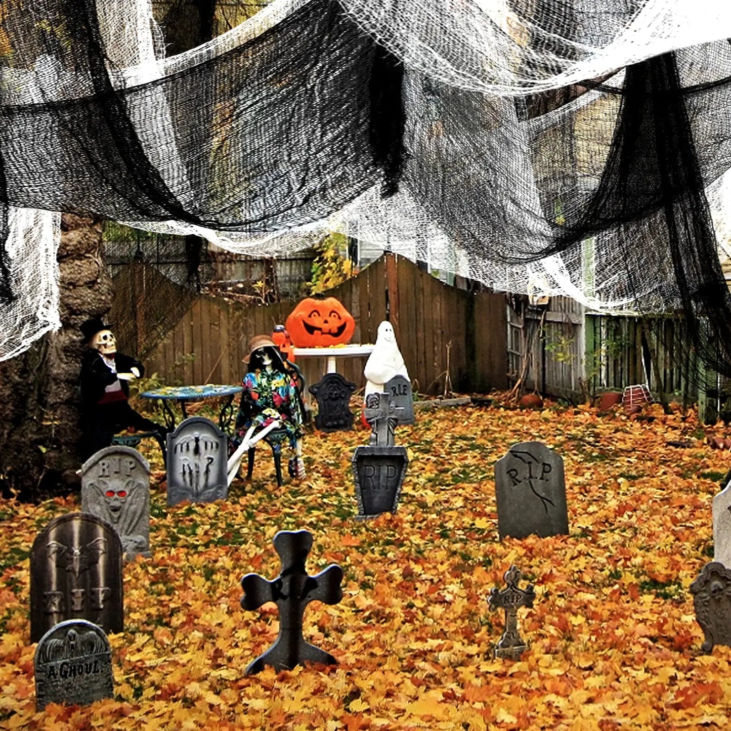 Halloween Horror Corpse Props Outdoor Courtyard Haunted House Scary Halloween Decor DIY Lifelike Dead Corpse Gauze Halloma Party