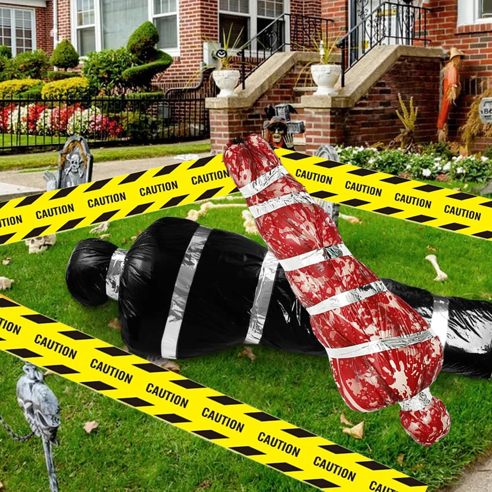 Halloween Horror Corpse Props Outdoor Courtyard Haunted House Scary Halloween Decor DIY Lifelike Dead Corpse Gauze Halloma Party