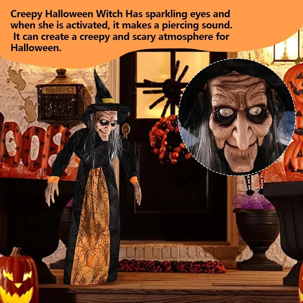 1Pc Halloween Witch Ghost Decor Horror Pendant Glowing Prank
