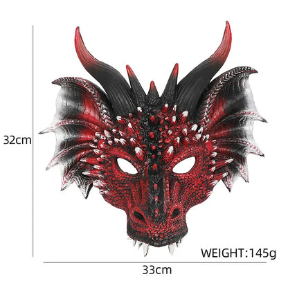 Red Devil Masks Horns Scary Horror Hornghost Ram Half