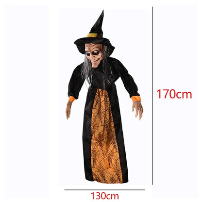 1Pc Halloween Witch Ghost Decor Horror Pendant Glowing Prank