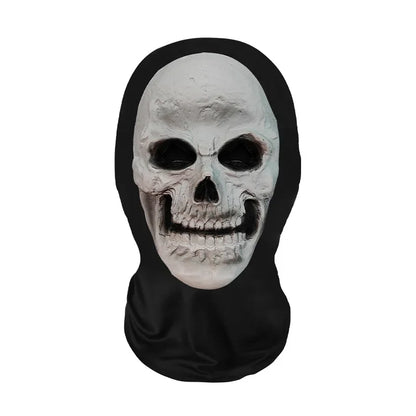 Digital Print Halloween Skeleton Death God Mask Scary Terror Prank Face Covering Mask Home Decoration Party Accessory