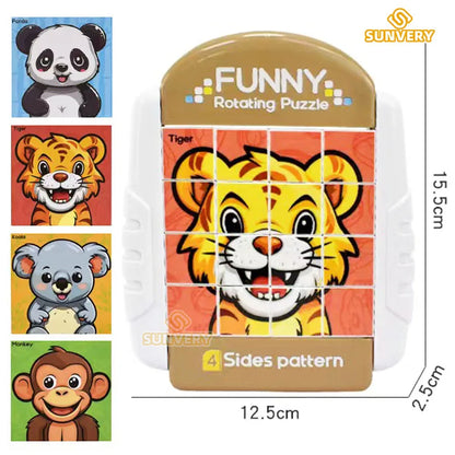 4-in-1-Drehpuzzlespiel für Kinder von 3 bis 8 Jahren