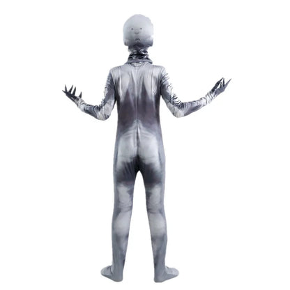 Halloween Ghost Skin Costume, Shadow Demon Bodysuit Costume for Kids Dress Up Party Grim Reaper Costume Scary Skeleton Tights