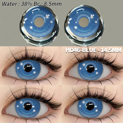 EYESHARE 1Pair Colored Contact Lenses for Eyes White Lenses Cosplay Contact Lenses Crazy Lenses Halloween Eyes Lens Black Lenses