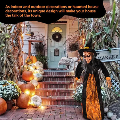 1Pc Halloween Witch Ghost Decor Horror Pendant Glowing Prank