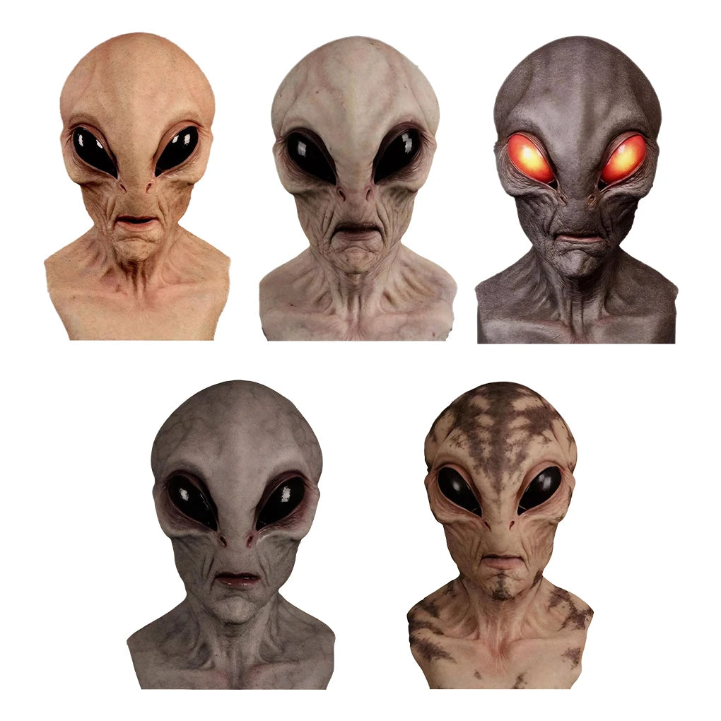 Horrible Alien Mask Horror Alien Supersoft Mask Creepy Halloween Party Decoration Scary Funny Cosplay Prop Masks