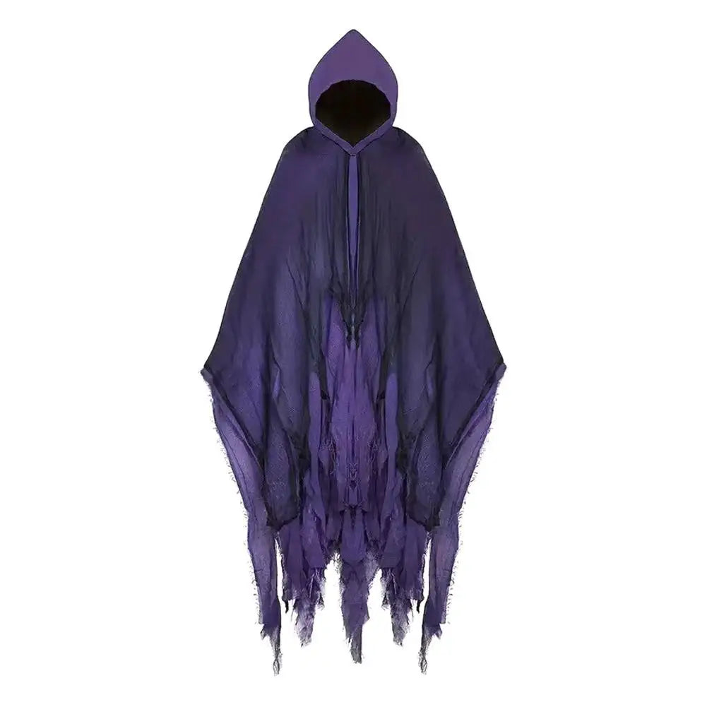 New Terrifying Skeleton Halloween Cloak With Hood  Ghost Cosplay Party Costume Horror Dress Up Costume Cloaks Props