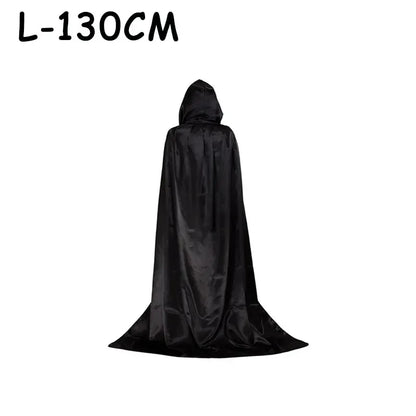 Halloween Party Cloak Cosplay Dress up Costume Kids Death Cosplay Costumes Black Hooded Cloak Scary Witch Devil Role Play