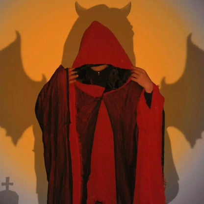 New Terrifying Skeleton Halloween Cloak With Hood  Ghost Cosplay Party Costume Horror Dress Up Costume Cloaks Props