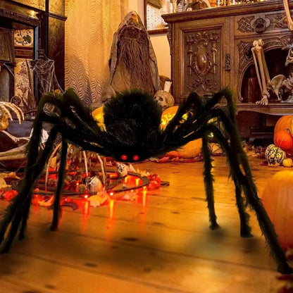 Halloween Giant Black Spider Decoration Haunted House Prop Indoor Outdoor