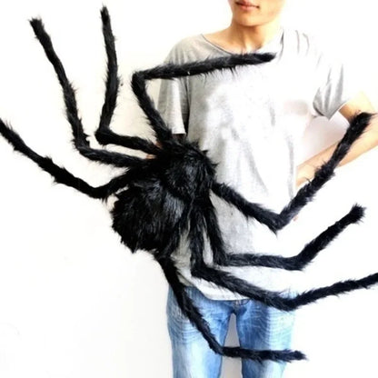 Halloween Giant Black Spider Decoration Haunted House Prop Indoor Outdoor