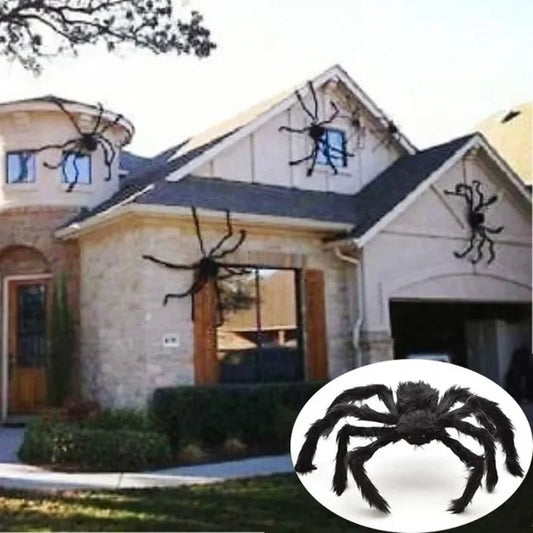 Halloween Giant Black Spider Decoration Haunted House Prop Indoor Outdoor