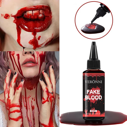 50ml Hyper-Realistic Fake Blood Gel - Non-Toxic, Washable for Halloween Cosplay, SFX Makeup, and Horror Parties