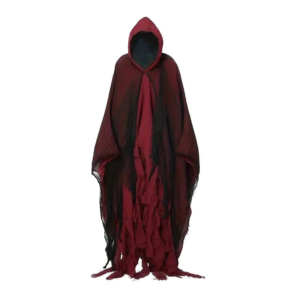 New Terrifying Skeleton Halloween Cloak With Hood  Ghost Cosplay Party Costume Horror Dress Up Costume Cloaks Props