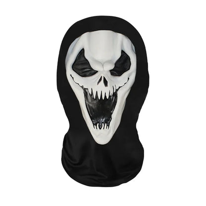 Digital Print Halloween Skeleton Death God Mask Scary Terror Prank Face Covering Mask Home Decoration Party Accessory