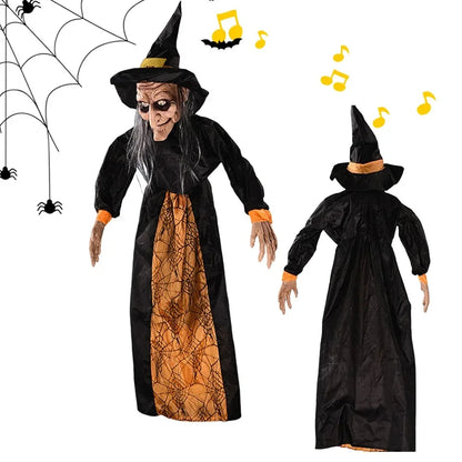 1Pc Halloween Witch Ghost Decor Horror Pendant Glowing Prank
