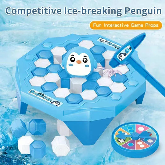Das Spiel „Der kleine Pinguin“: Das Eis brechen und den kleinen Pinguin retten.