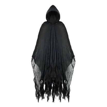 New Terrifying Skeleton Halloween Cloak With Hood  Ghost Cosplay Party Costume Horror Dress Up Costume Cloaks Props