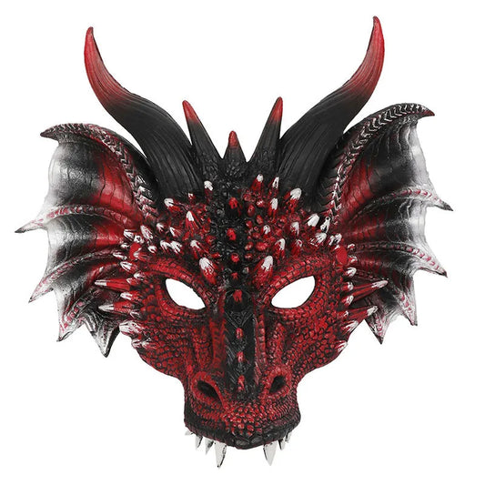 Red Devil Masks Horns Scary Horror Hornghost Ram Half
