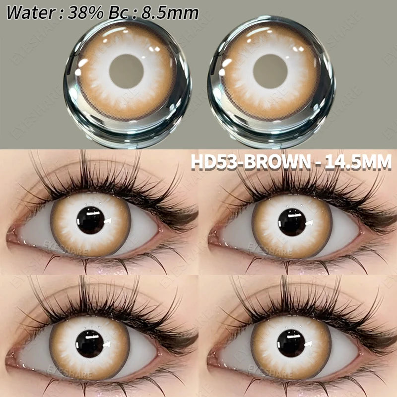 EYESHARE 1Pair Colored Contact Lenses for Eyes White Lenses Cosplay Contact Lenses Crazy Lenses Halloween Eyes Lens Black Lenses