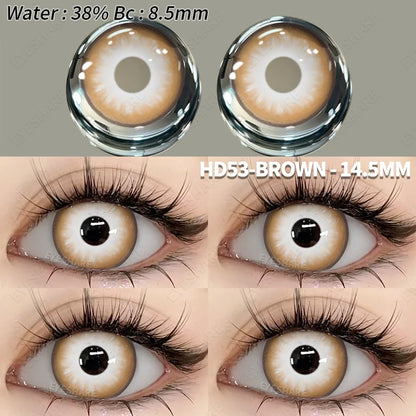 EYESHARE 1Pair Colored Contact Lenses for Eyes White Lenses Cosplay Contact Lenses Crazy Lenses Halloween Eyes Lens Black Lenses