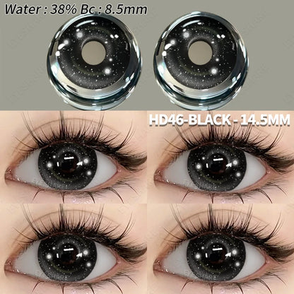 EYESHARE 1Pair Colored Contact Lenses for Eyes White Lenses Cosplay Contact Lenses Crazy Lenses Halloween Eyes Lens Black Lenses