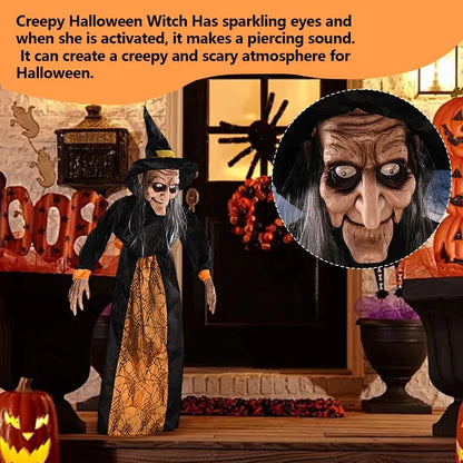 1Pc Halloween Witch Ghost Decor Horror Pendant Glowing Prank