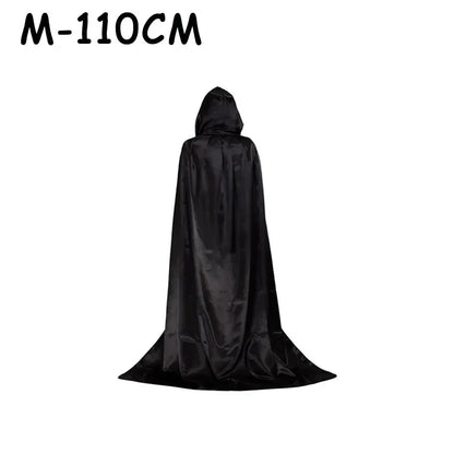 Halloween Party Cloak Cosplay Dress up Costume Kids Death Cosplay Costumes Black Hooded Cloak Scary Witch Devil Role Play