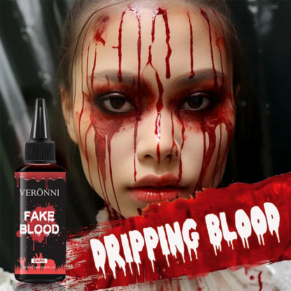 50ml Hyper-Realistic Fake Blood Gel - Non-Toxic, Washable for Halloween Cosplay, SFX Makeup, and Horror Parties